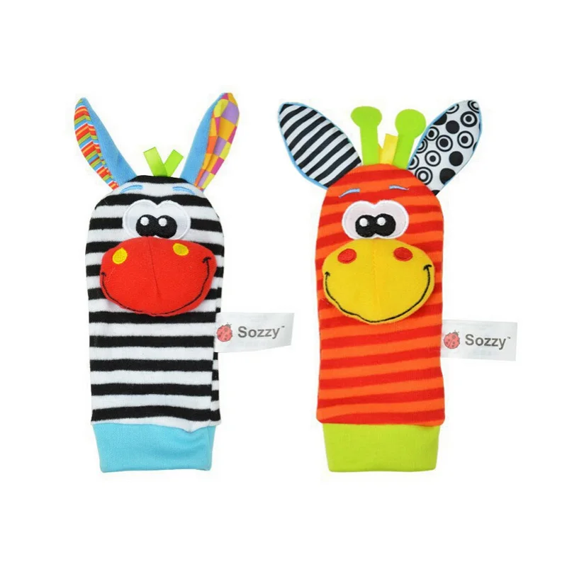 Sozzy-hot-Baby-toy-socks-Baby-Toys-Gift-Plush-Garden-Bug-Wrist-Rattle-4-Styles-Educational (4)