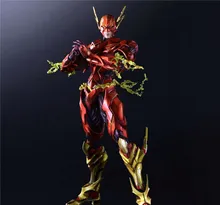 Play Arts Kai Flash Action Figures The Flash Armor Ver NO 4 PVC Toys 270mm Movie Model Heavily-armored Barry Allen Playarts Kai
