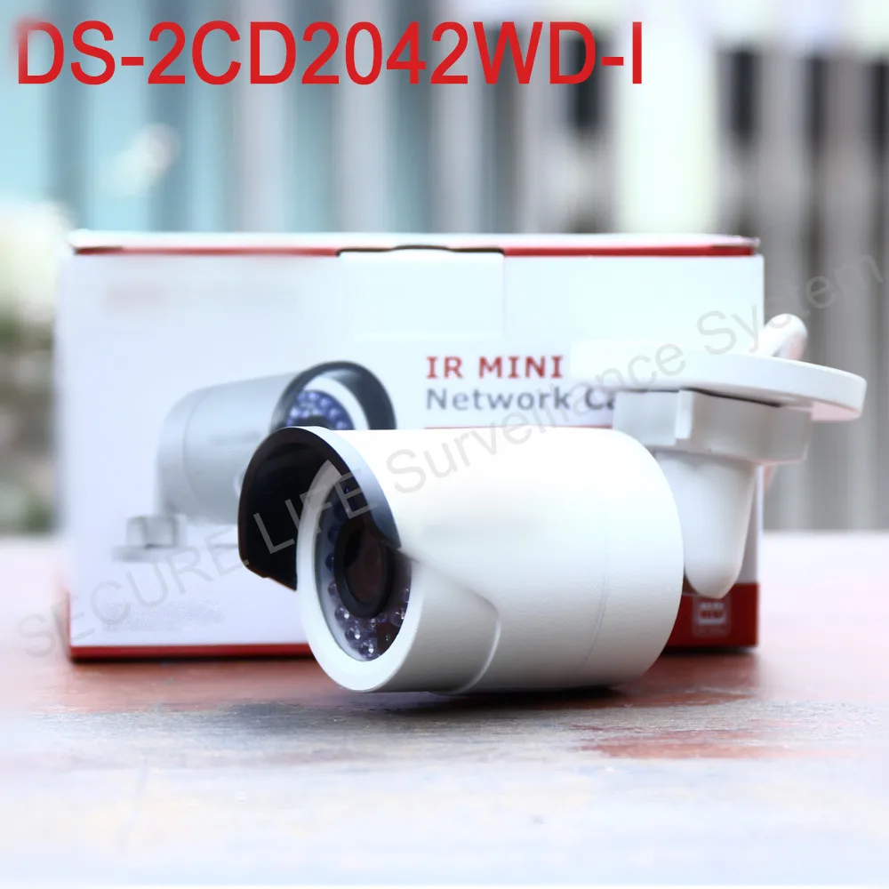 DS-2CD2042WD-I English version 4MP IR Bullet Network ip security Camera, P2P EZVIZ 1080P CCTV camera POE