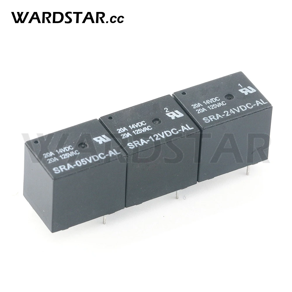 

Relay SRA-05VDC-AL SRA-12VDC-AL SRA-24VDC-AL 20A 4pins DC5V DC12V DC24V SRA Relays
