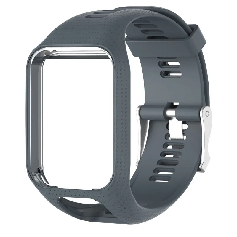 Высококачественный силиконовый ремешок для наручных часов для TomTom Runner 2 3 Spark 3 gps спортивные часы - Цвет ремешка: Серый