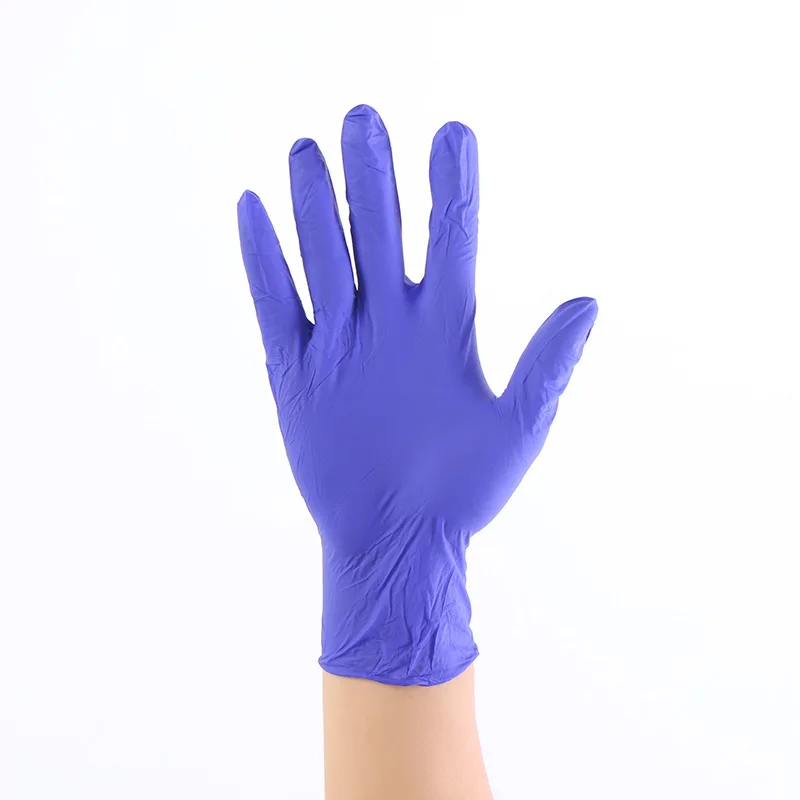 10 шт./лот, износостойкие нитриловые одноразовые перчатки, для пищевых продуктов, медицинского тестирования, бытовая очистка, моющие перчатки, антистатические перчатки - Цвет: purple
