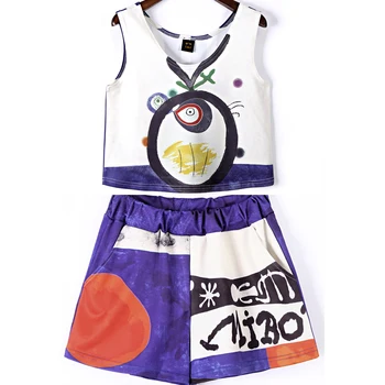 

Two Piece Sets Sexy Sleeveless Striped tops and Shorts Cute 2 piece set Fahion Casual Sportwear Harajuku Tracksuits For Women