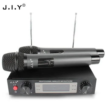 

VHF wireless microphone 2 channels handheld wireless mic system for conference teaching Karaoke party church