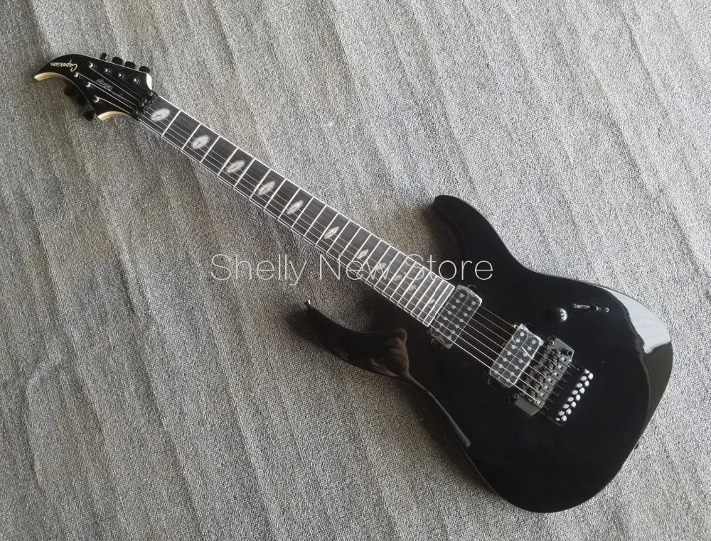 

Shelly new store factory custom black 7 strings guitar clock inlay 5 pcs neck QShelly electric guitars musical instrument shop