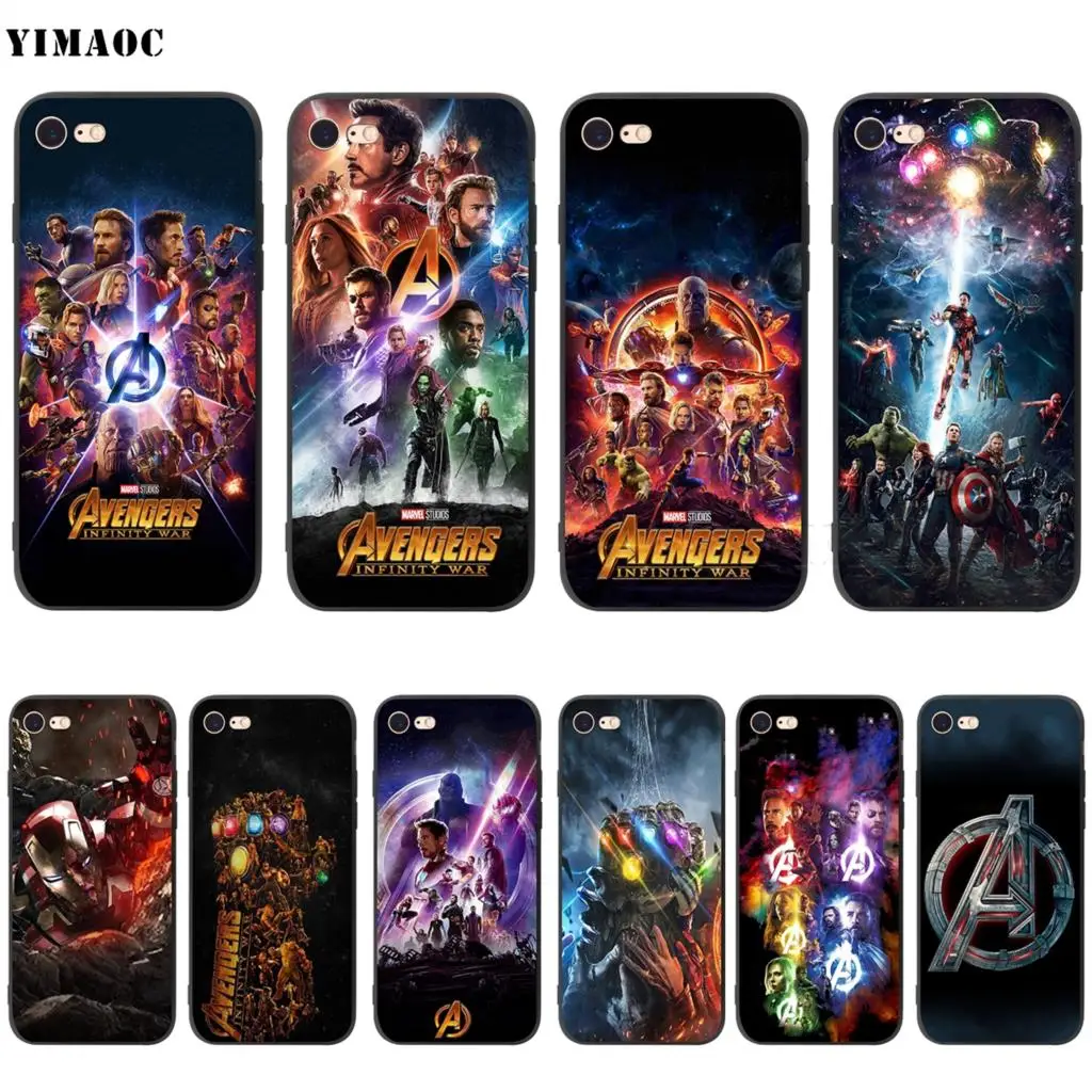 

YIMAOC Avengers Infinity War Soft Silicone Case for iPhone 11 Pro XS Max XR X 8 7 6 6S Plus 5 5s se