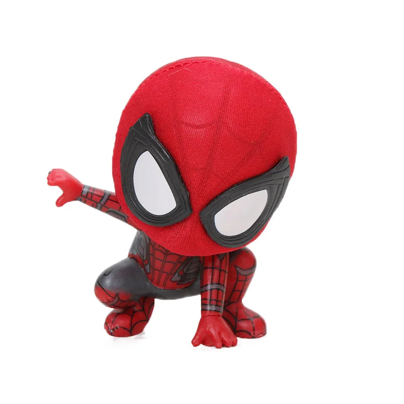 7-18,5 см игрушки Marvel Мстители магнит Человек-паук возвращение домой ПВХ Фигурки Q версия мини модель человека-паука кукла украшение автомобиля