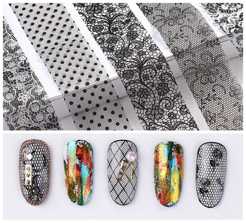 

Nail Star Transfer Paper 10grids Transparent Boxe Mirrored Bright Lace Star Glue Nail Transfer Paper Nail Decal nail decoration