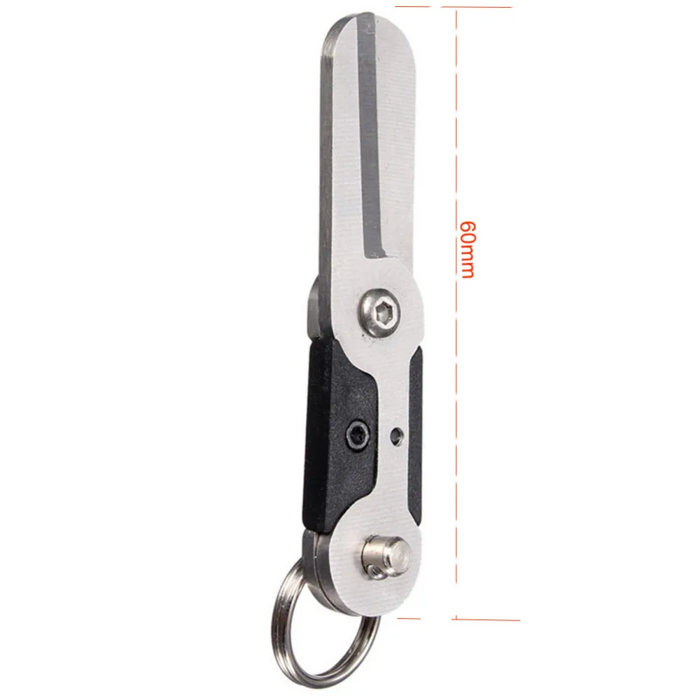 Survival Mini Outdoor Mini Spring Scissor Pocket Tool Stainless L7K8 