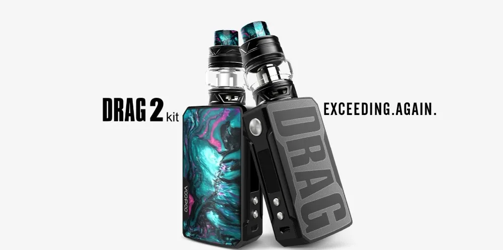 Voopoo Drag 2 TC комплект 177 Вт Drag 2 Коробка мод Vape с 5 мл Uforce T2 SubOhm Танк U2 N3 катушка электронная сигарета испаритель