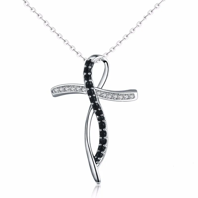 Pendant Necklace Silver Necklace Silver Pendant Silver Necklace Charms Women Jewelry Black&White Stone Necklaces P114