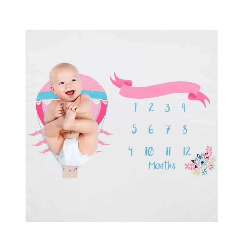 

Newborns photography props baby blanket Baby Rainbow Clouds Calendar Printed Photography Blanket Background Babies Photo Props