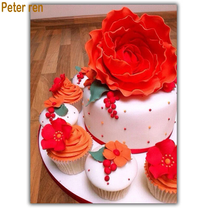 

Peter ren Diamond embroidery DIY Diamond painting Cross stitch Kit Beautiful Wedding Cake Paste Knitting 3d rhinestone paintings