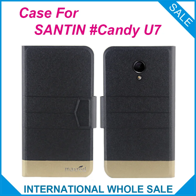 Оригинал! Чехол SANTIN # Candy U7 5 цветов высококачественный откидной Ультратонкий