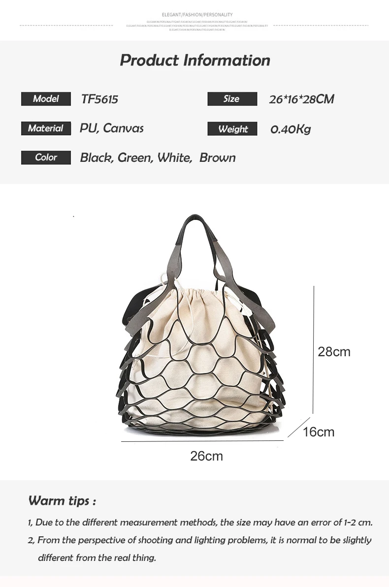 Hollow out women net bag (1)