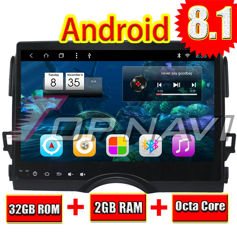 Автомобильная головная установка MP4 плеер для Toyota REIZ 2010 2012 2013 2014 2015 2016 Android 8 1 10