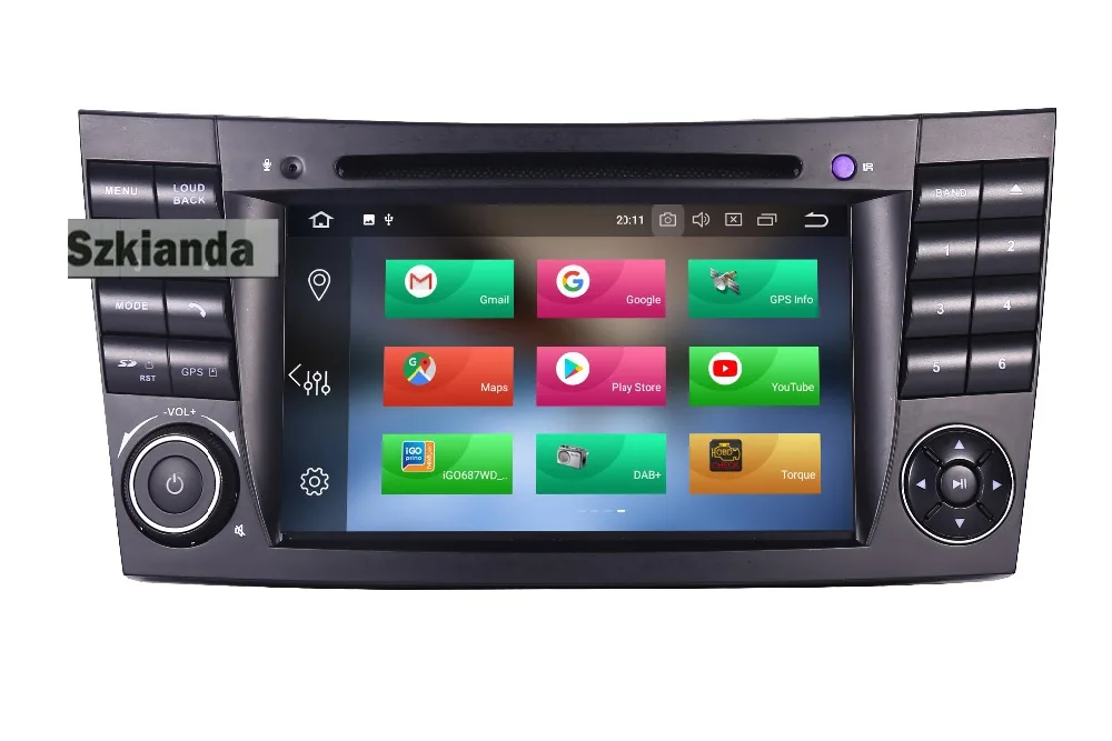 Discount 4G+32G Android 8.1 car radio multimedia player for Mercedes Benz E-Class E200 E220 E300 W211 E320 Wifi Radio DVD OBD Canbus Map 2