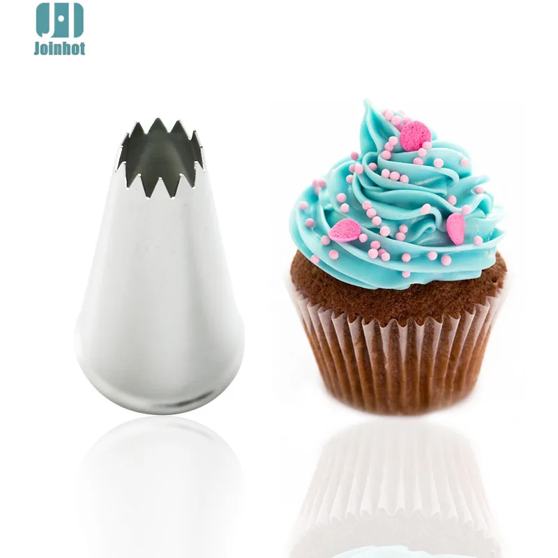 

Hot 1PCS Stainless steel Icing Piping Nozzles Tips Set Fondant Cake Decorating tools DIY Home Kitchen