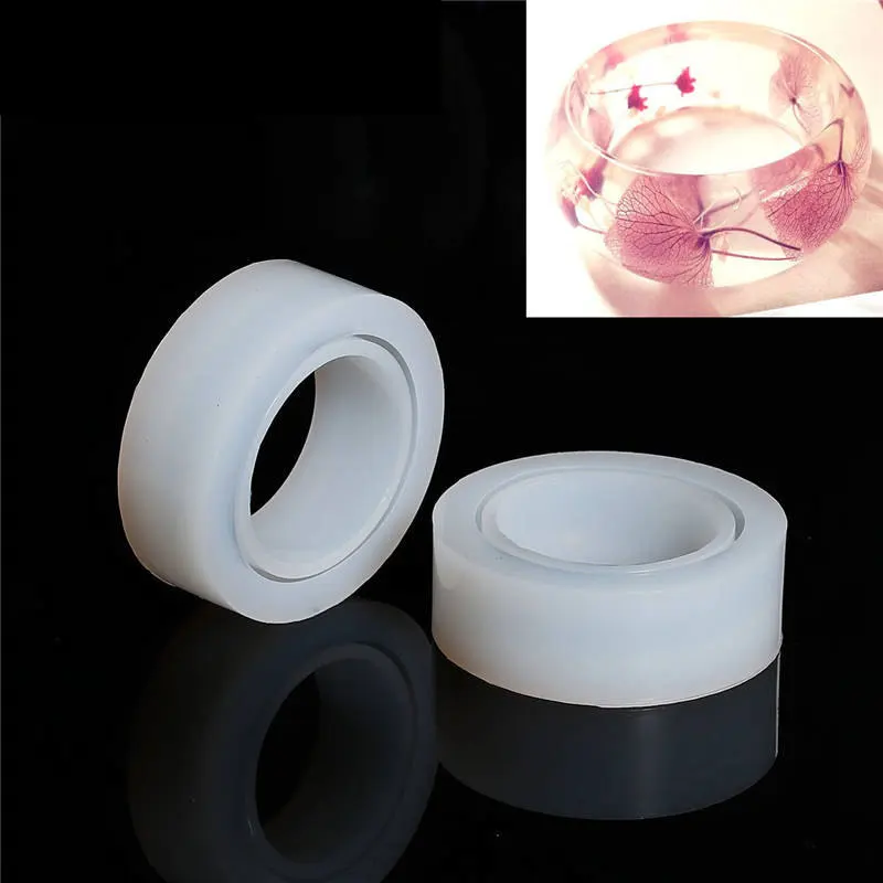 

DoreenBeads DIY Tools Women Men Jewelry Bracelet Mould Jewelry Making Silicone Resin Mold White 8.3cm-8.5cm Dia., 1 Piece