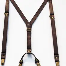 Унисекс Британский ветер ремень ремни y-образные кожаные модели без эластичности