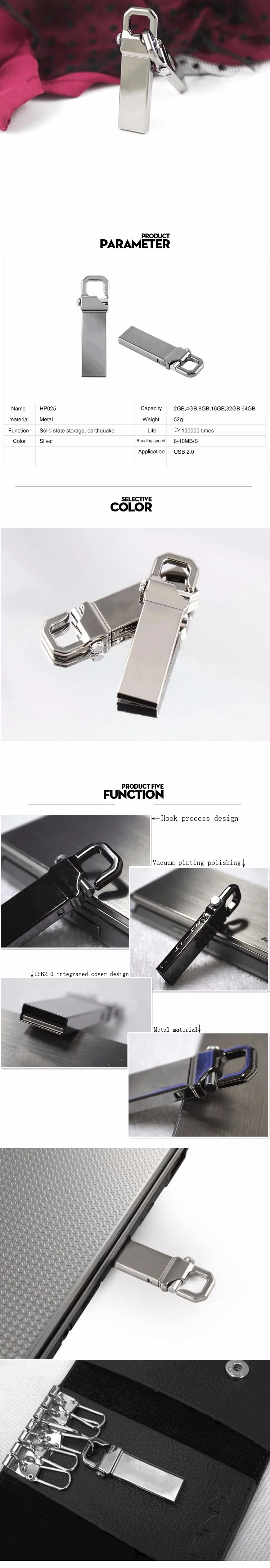 Мини USB флешка высокого качества, USB флеш-накопитель, 32 ГБ, 16 ГБ, 8 ГБ, металлическая Водонепроницаемая флешка, 64 ГБ, 128 ГБ, USB флешка, флеш-память