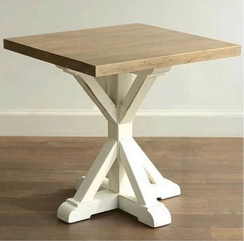 Mediterráneo color retro pintado raya de mesa de comedor de madera ... Mediterráneo color retro pintado raya de mesa de comedor de madera ...