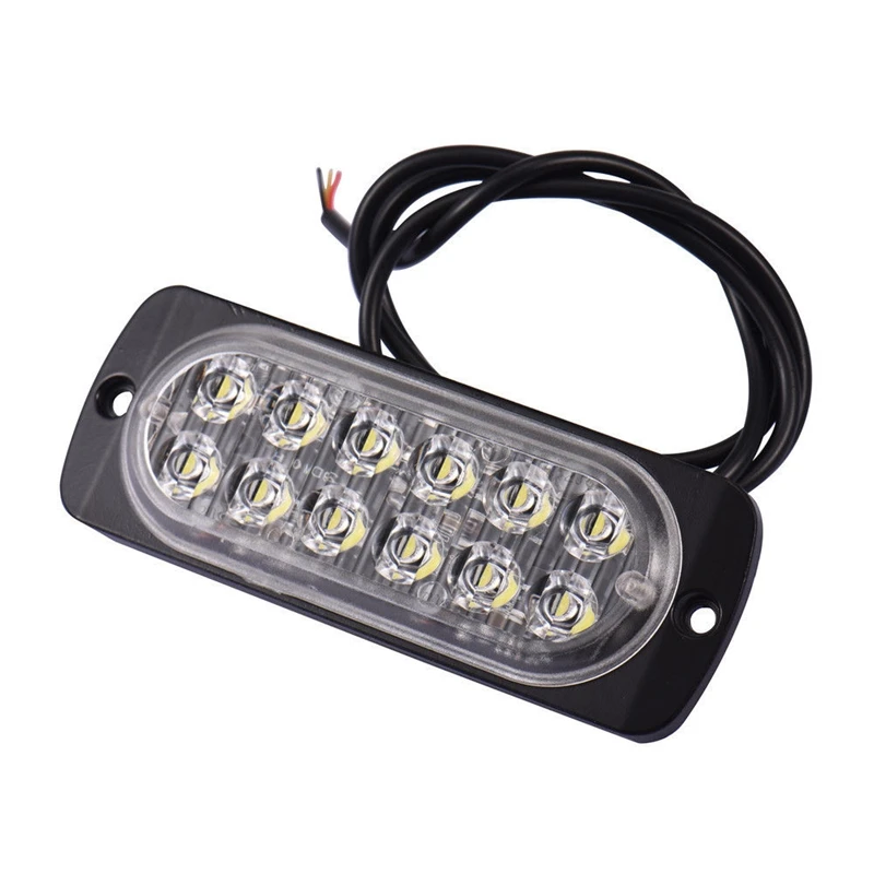 2X Белый автомобиля 12 Led Аварийная Строб-лампа комплект бар маркер флэш-Предупреждение лампа