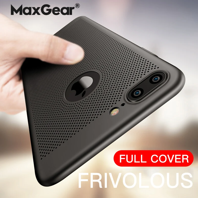 

Ultra Slim Phone Case For iPhone 6 6s 7 8 Plus Hollow Heat Dissipation Cases Hard PC For iPhone 5 5S SE Back Cover Coque X S MAX