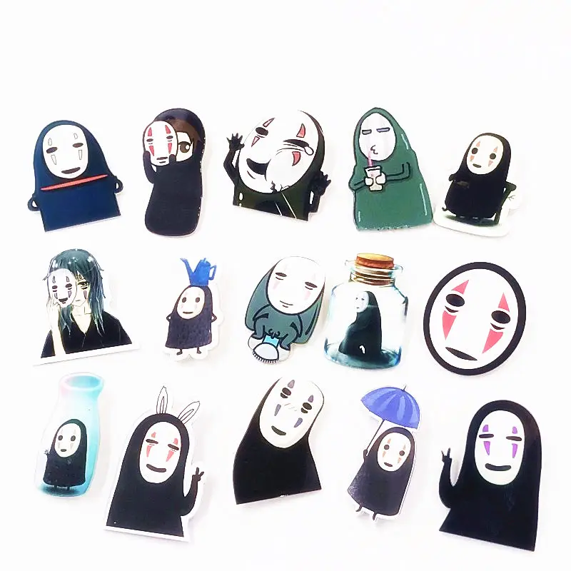 

Hot Japan Harajuku 1PCS No face man cartoon brooch Icons On backpack Acrylic Badges Pin Badges For Clothes diy accessories
