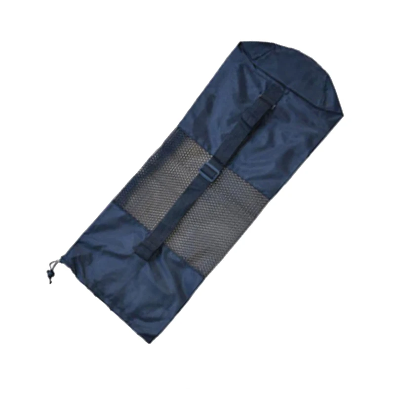 Портативный сетчатый Коврик для йоги, сумка для йоги, сумки для фитнеса, нейлоновый сетчатый центральный ремень, нейлоновая ткань Оксфорд, коврик для йоги, сумка-переноска - Цвет: Черный
