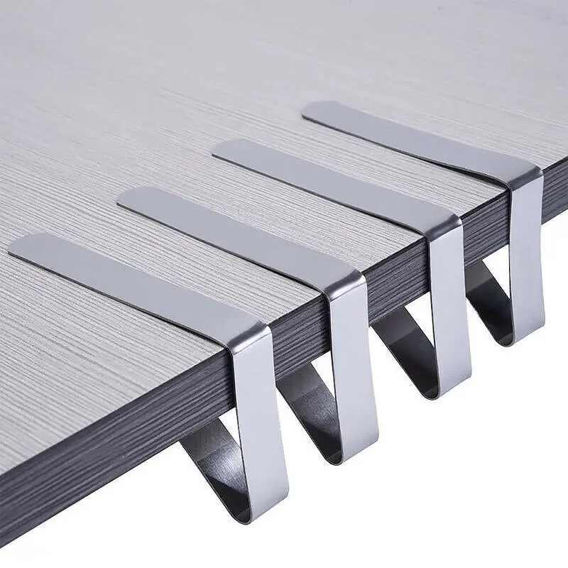 Stainless Steel Tablecloth Brackets Bracket Table Cloth Holder Clip | Канцтовары для офиса и дома
