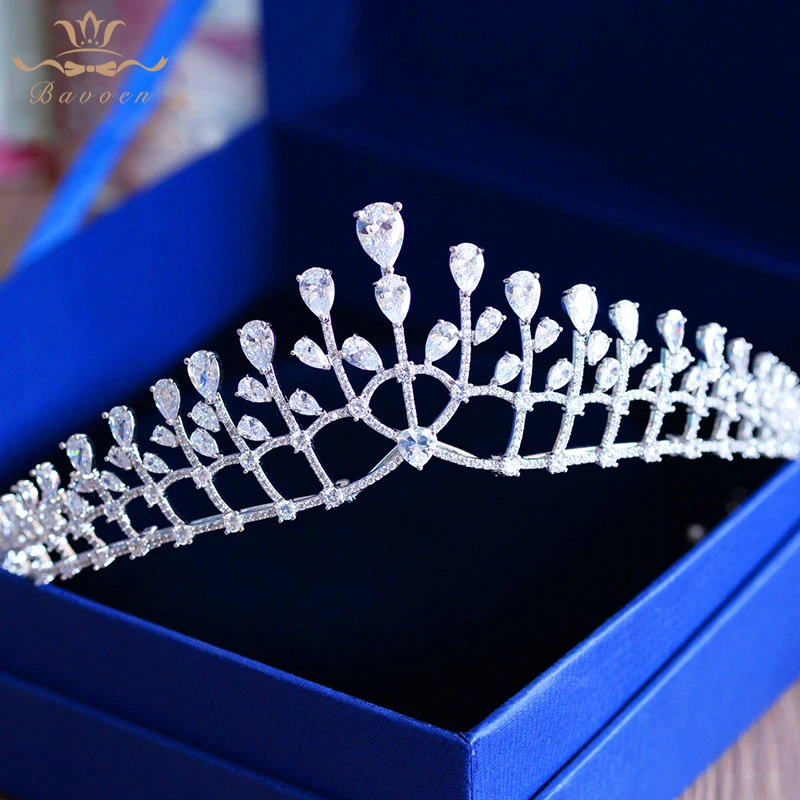 

Luxurious Silver Wedding Hair Accessories For Brides Zircon Crystal Bridal Tiaras Crowns Hairbands Wedding Dress Accessories