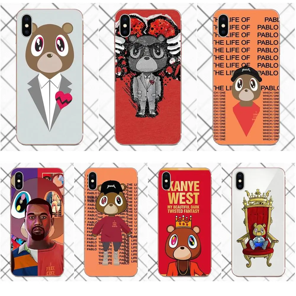 Tpwxnx Fashion Kanye West Graduation Teddy Bear Soft Cases