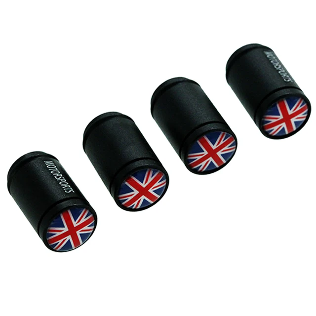 Hausnn 4pcsset Car Accessories Valve Caps Uk England Flag Logo For