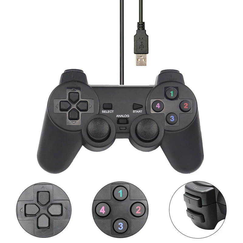 Raspberry Pi 4 Проводной USB геймпад игровой джойстик для WinXP/Win7/Win8/Win10/ПК