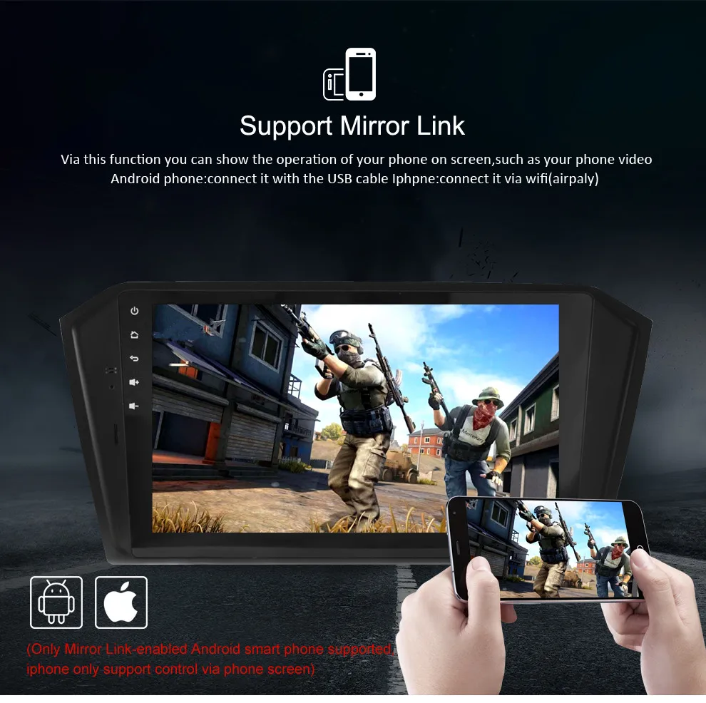 Excellent 4G RAM Android 9.0 Car Radio Stereo Multimedia Player For Volkswagen Passat Magotan 2015-2017 GPS Navigation FM headunit NO DVD 5