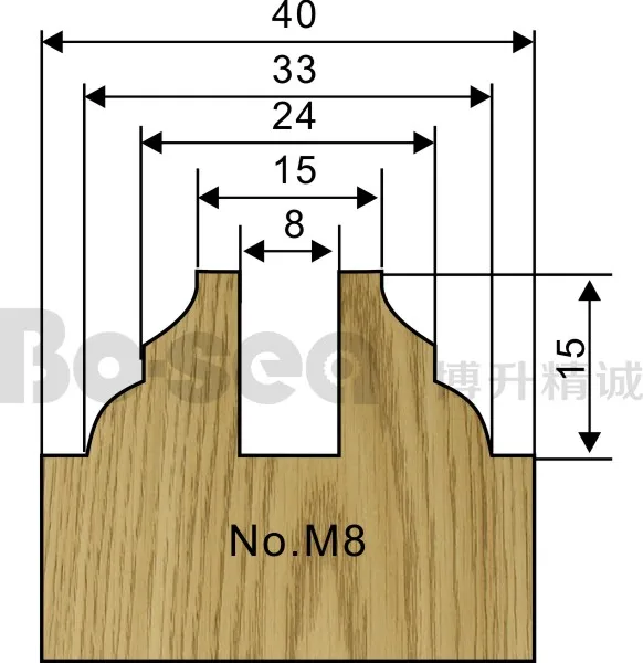 5 шт./компл. дверная рама резак для деревообработки 3 шт.-паз 2pcs-Mortise шпинделя машина резак Бо-море - Длина режущей кромки: M8