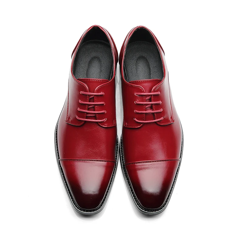 Misalwa/брендовые Мужские Простые легкие классические туфли в стиле дерби; мужские деловые модельные официальные туфли; цвет красный, синий; Прямая поставка; Размеры 37-48