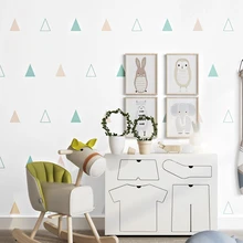 10 м длина Скандинавская настенная бумага современный геометрический треугольник детская спальня для мальчиков и девочек Корейский рулон бумаги для стен домашний декор