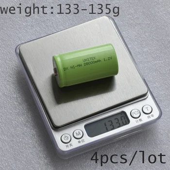 

NEW 4PCS 1.2v rechargeable battery SIZE D 8000mah Ni-Mh NIMH LR20 R20 NI MH cell for gas cooker oven burner torch and clock