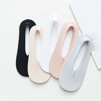 

Girls Summer Socks Slipper Spring Summer Soft Breathable Solid Short Antiskid Invisible Comfortable Boat Socks