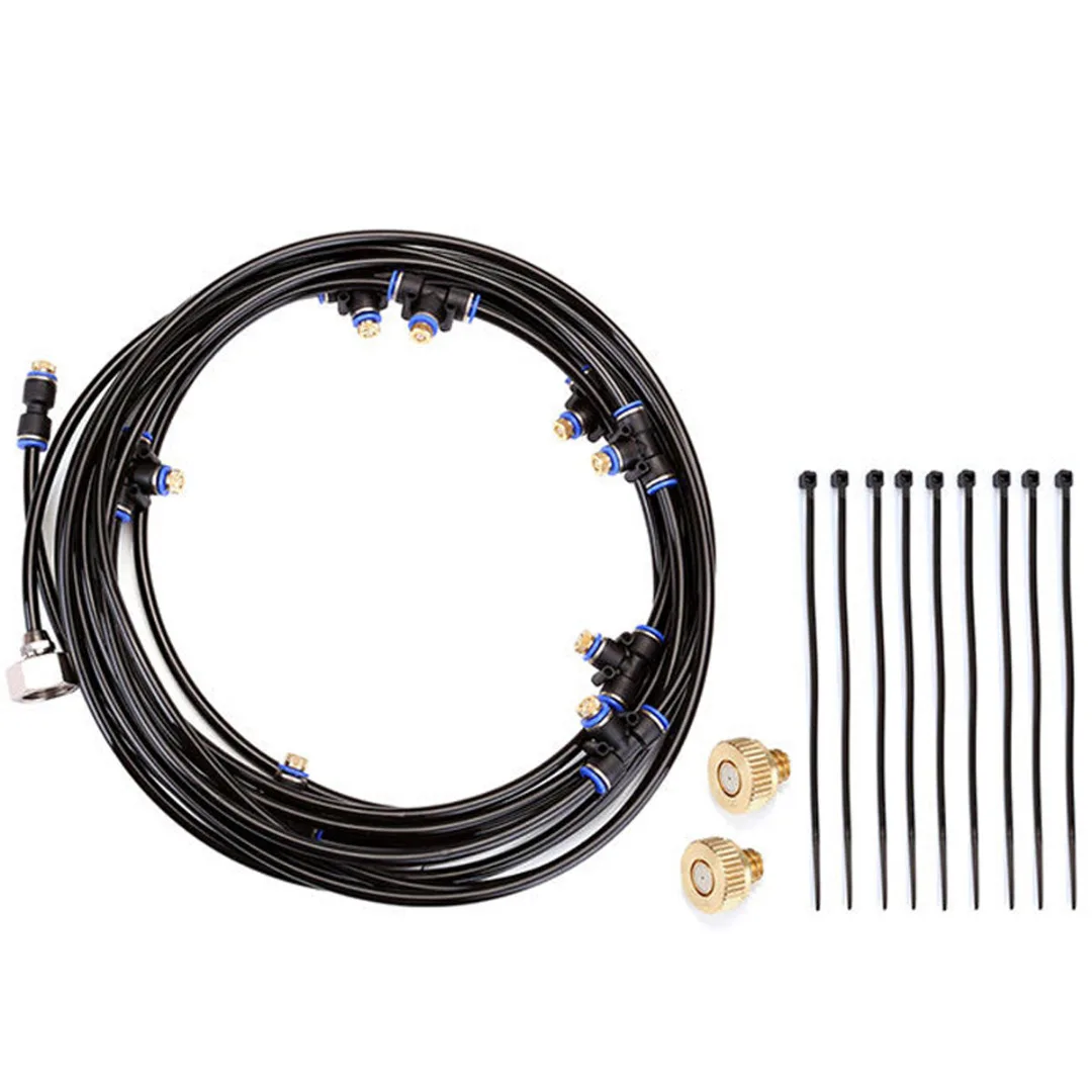 Mayitr Outdoor Misting Cooling System Reptile Water Garden Patio Spray Sprinkler Water Connection System 5-20M