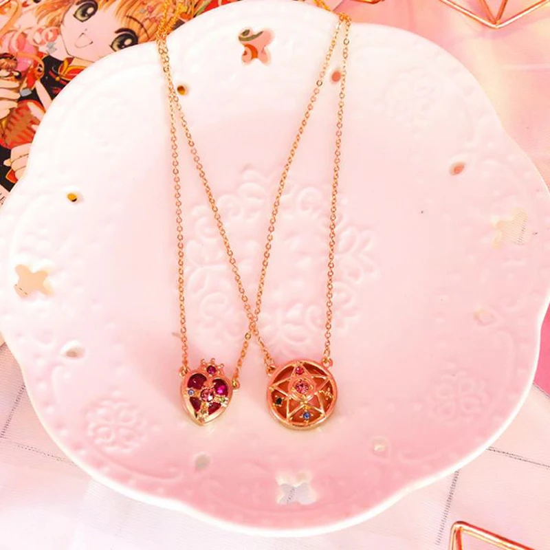 1 шт Kawaii аниме Сейлор Мун Ami Regresa металлический кулон ожерелье для косплея Ювелирная диадема в форме сердца для девочек аксессуары, игрушки