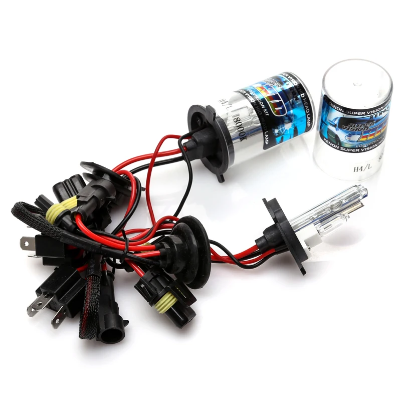 AC 55W H4 XNEON HID комплект H4 с галогеновой лампой ксеноновый Комплект 4300k 5000k 6000k 8000k HID конверсионный комплект H4-2 ксеноновая лампа