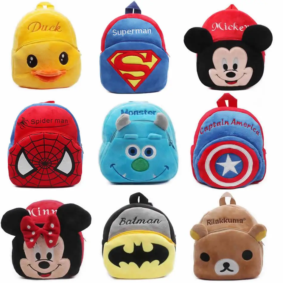  1-3Y Plush Cartoon School Bag For Girl Kindergarten Minnie Schoolbag Cute Kids Backpacks Children's - 32845881509
