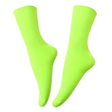 Неоновые носки для женщин модная уличная одежда Harajuku Calcetines яркие цвета милые носки корейский стиль женские носки желтый оранжевый