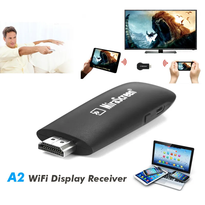 YIKIXI A2 Беспроводная ТВ-карта HDMI донгл медиа поддержка Miracast Airplay подключенный ПК смартфон IPad к ТВ-проектору