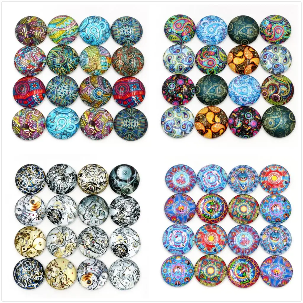 

Hot Sale 10pcs 25mm Mixed Handmade Photo Glass Cabochons (4 Style)