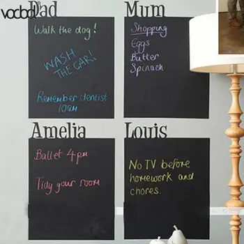 

45x200cm Chalkboard Sticker for Wall Decal Blackboard Stickers Removable Draw Erasable Black Board Learning Multifunction Office