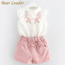 Bear Leader Girls Clothing Sets 2018 New Summer Girls Clothes Sleeveless T-shirt+Shorts 2Pcs Kids Clothing Sets For 3-7 Years